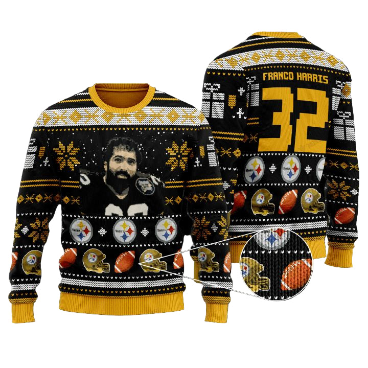 Franco Harris 32 Pittsburgh Steelers Nfl Christmas Sweater ? Usalast