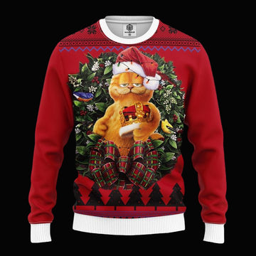 Funny Garfield King Noel Mc Ugly Christmas Sweater Thanksgiving Gift ? Usalast