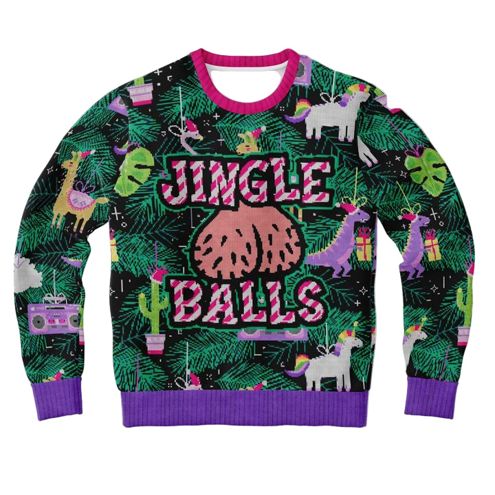 Funny Party Jingle Balls Adult Humour Men Balls 3d Ugly Christmas Sweater ? Usalast