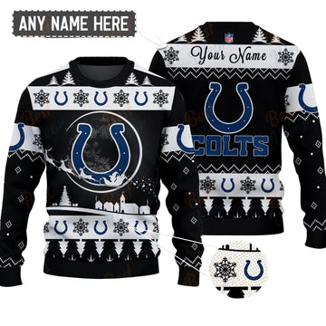 Indianapolis Colts NFL Ugly Christmas Sweater - Name Customized