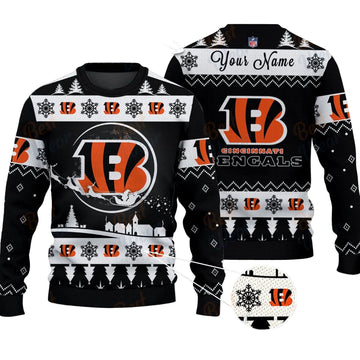 Cincinnati Bengals NFL Ugly Christmas Sweater - Name Customized