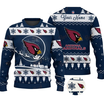 Arizona Cardinals NFL Ugly Christmas Sweater - Name Customized