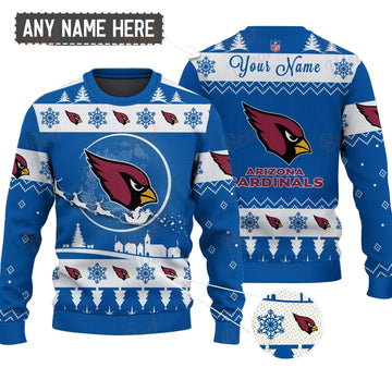 Arizona Cardinals NFL Ugly Christmas Sweater - Name Customized