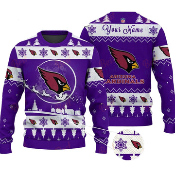 Arizona Cardinals NFL Ugly Christmas Sweater - Name Customized