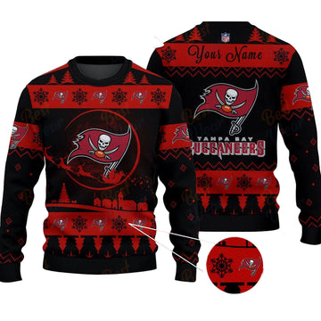 Tampa Bay Buccaneers NFL Ugly Christmas Sweater - Name Customized