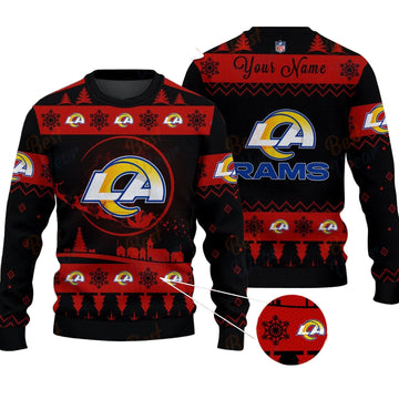 Los Angeles Rams NFL Ugly Christmas Sweater - Name Customized