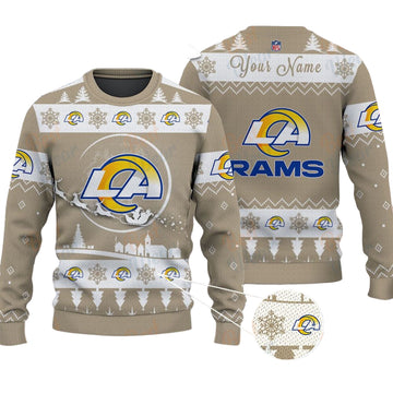 Los Angeles Rams NFL Ugly Christmas Sweater - Name Customized