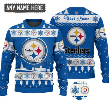 Pittsburgh Steelers NFL Ugly Christmas Sweater - Name Customized