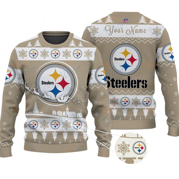 Pittsburgh Steelers NFL Ugly Christmas Sweater - Name Customized