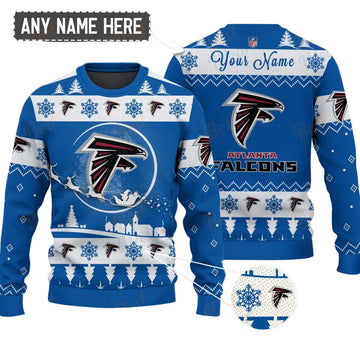 Atlanta Falcons NFL Ugly Christmas Sweater - Name Customized