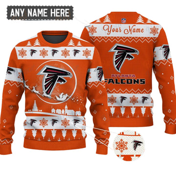 Atlanta Falcons NFL Ugly Christmas Sweater - Name Customized