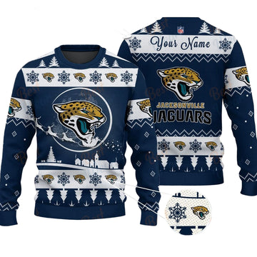 Jacksonville Jaguars NFL Ugly Christmas Sweater - Name Customized