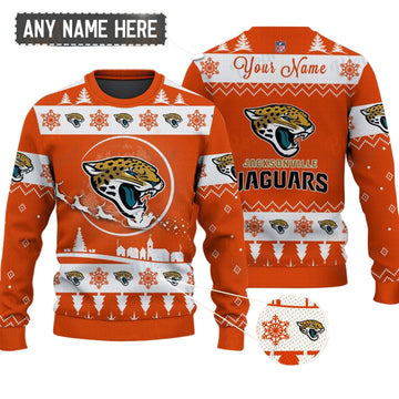 Jacksonville Jaguars NFL Ugly Christmas Sweater - Name Customized