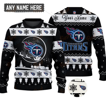 Tennessee Titans NFL Ugly Christmas Sweater - Name Customized