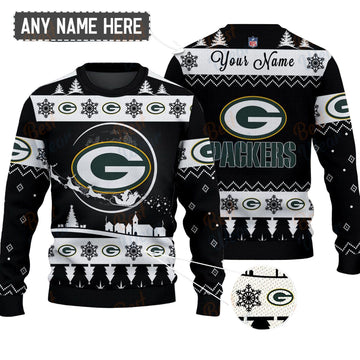 Green Bay Packers NFL Ugly Christmas Sweater - Name Customized