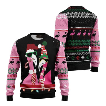Merry Xmas Candy Cane Flamingo Awesome Gift For Christmas Ugly Christmas Sweater