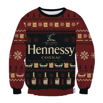 Hennessy Cognac For Unisex Ugly Christmas Sweater, All Over Print Sweatshirt