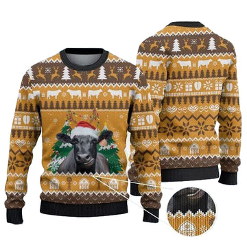 Black Angus Cattle Lovers Christmas On The Farm Awesome Gift For Christmas Ugly Christmas Sweater