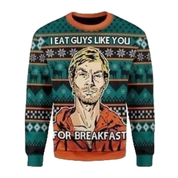 Merry Xmas I Eat Guys Like You For Breakfast Awesome Gift For Christmas Ugly Christmas Sweater
