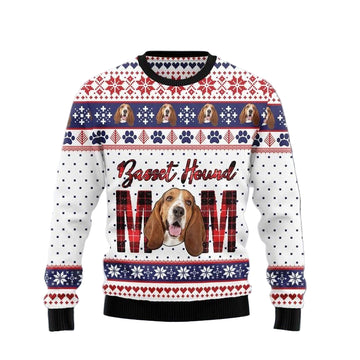 Merry Xmas Basset Hound Mom Awesome Gift For Christmas Ugly Christmas Sweater