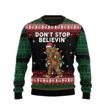 Merry Xmas Bigfoot Do Not Stop Believing Awesome Gift For Christmas Ugly Christmas Sweater