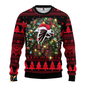Ugly Christmas Sweater Atlanta-Falcons, Rise Up Red/Black