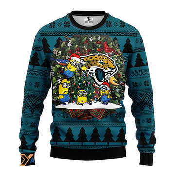 Ugly Christmas Sweater Jacksonville-Jaguars, Minion Black/Blue