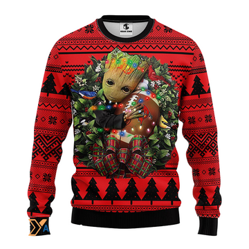 Ugly Christmas Sweater Tampa-Bay-Buccaneers, Graphic Tree Red/Black