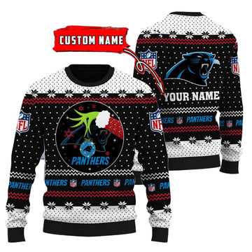 Carolina Panthers Personalized Woolen Sweater BG39