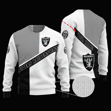 Las Vegas Raiders Personalized Woolen Sweater BG19
