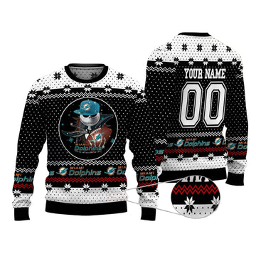 Miami Dolphins Personalized Woolen Sweater BG29
