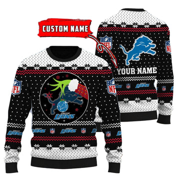 Detroit Lions Personalized Woolen Sweater BG45