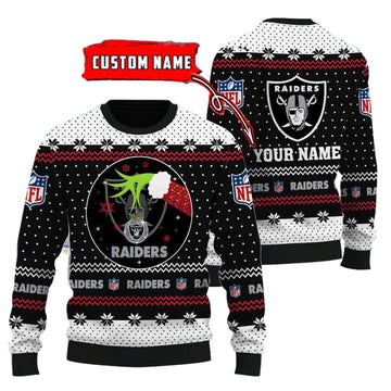 Las Vegas Raiders Personalized Woolen Sweater BG57