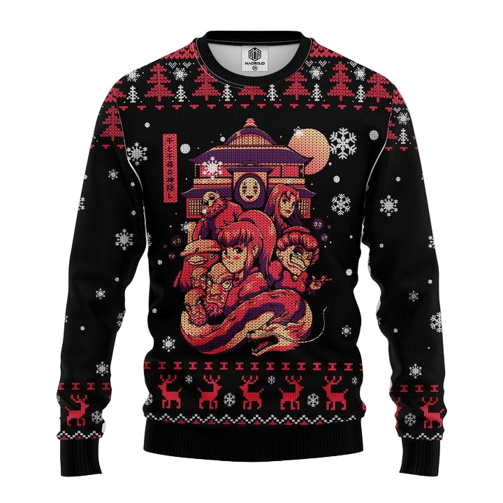 Ghibli Spirited Away Anime Ugly Christmas Sweater ? Usalast