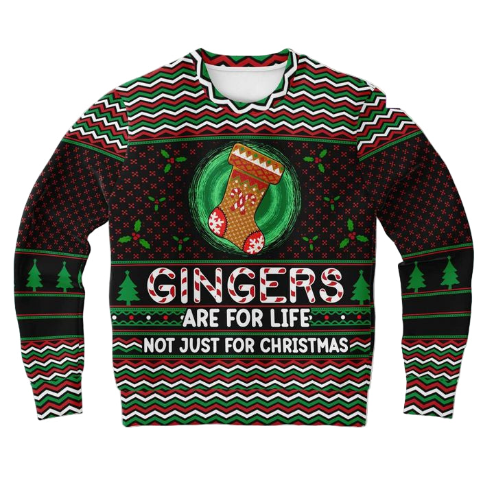 Gingers Are For Life Xmas Ginger Ginger Funny Ginger 3d Ugly Christmas Sweater ? Usalast