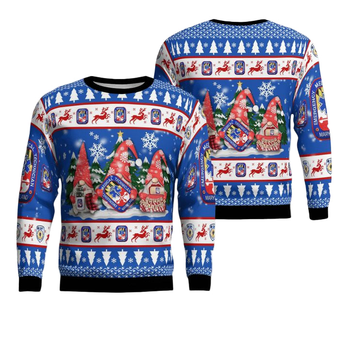 Gnome Maryland EMT Christmas Sweater 3D ? Usalast