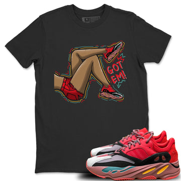 Got Em Legs Unisex Tops - Yeezy 700 Hi-Res Red