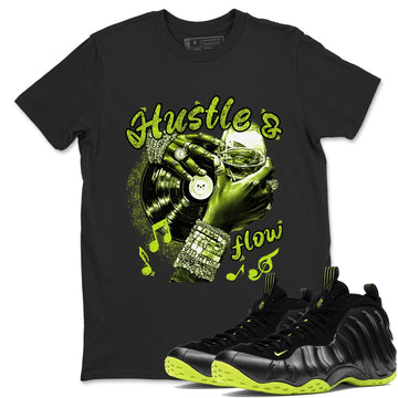 Hustle and Flow Sneaker Tees - Air Foamposite One Black Volt