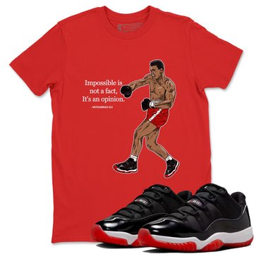 Impossible Is Not A Fact It's An Opinion Sneaker Tees - Air Jordan 11 Bred