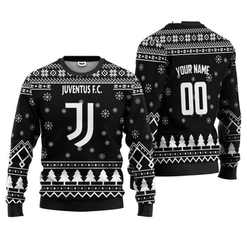 Juventus FC Personalized Ugly Christmas Sweater Black Version ? Usalast