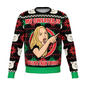 Karen Yelling At Grumpy Cat Meme 2022 Design 3d Ugly Christmas Sweater ? Usalast
