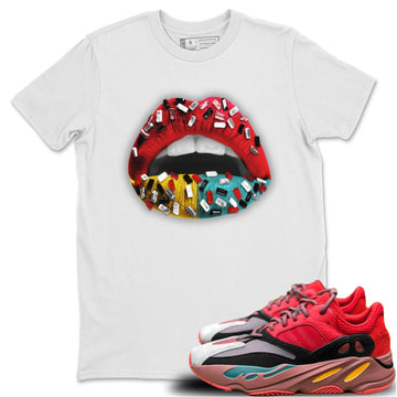 Lips Jewel Unisex Tops - Yeezy 700 Hi-Res Red
