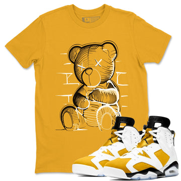 Neon Bear Sneaker Tees - Air Jordan 6 Yellow Ochre