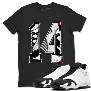 Number 14 Sneaker Tees - Air Jordan 14 Black Toe