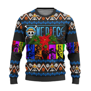 One Piece Anime Ugly Christmas Sweater Charaters Xmas Gift ? Usalast