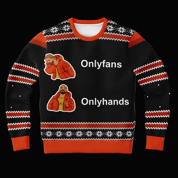 Only Onlyhands Meme 2022 Design 3d Ugly Christmas Sweater ? Usalast