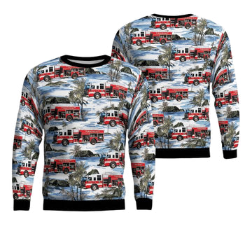 Oregon Salem Fire Department Christmas AOP Sweater ? Usalast