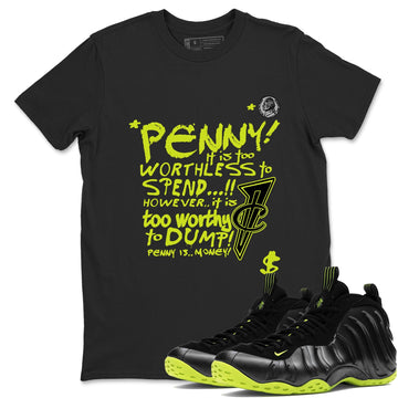 Penny Is Sneaker Tees - Air Foamposite One Black Volt