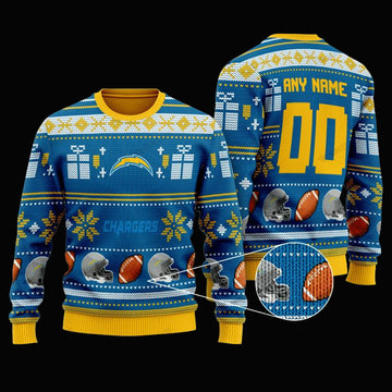 Personalized Nfl Los Angeles Chargers Custom Christmas Sweater ? Usalast