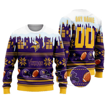 Personalized Nfl Minnesota Vikings Custom Christmas Sweater ? Usalast